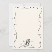 Quirky Hand Drawn Squiggle Kerstfeest Kaart (Achterkant)