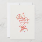 Quirky Handdrawn Doodles Festive Cocktail Party Kaart (Achterkant)