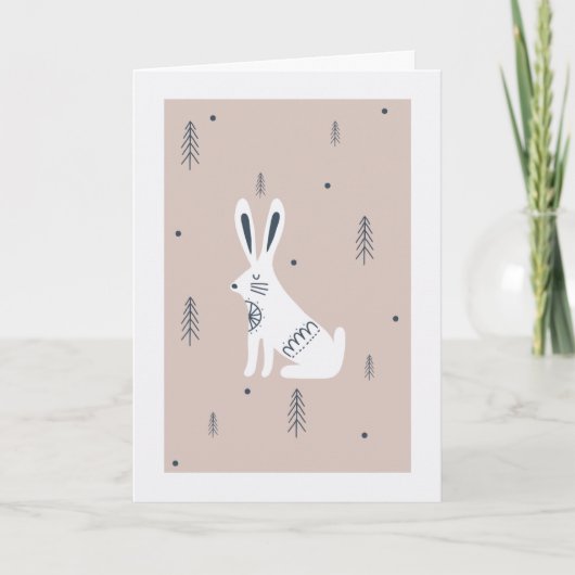 Quirky Hare Easter Card Kaart (Voorkant)