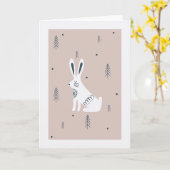 Quirky Hare Easter Card Kaart (Gele Bloem)