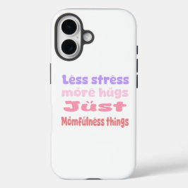 Quirky Hug Momfulness white iPhone 16 Hoesje