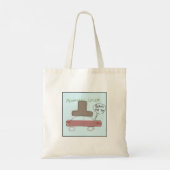 Quirky Illustrated Abe Lincoln Tote Bag (Achterkant)