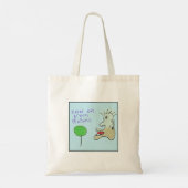 Quirky Illustrated Eat Green Balloons Tote Bag (Achterkant)