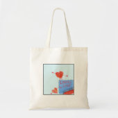 Quirky Illustrated Lovers' Leap Tote Bag (Voorkant)