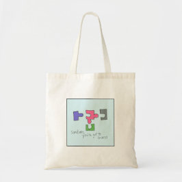 Quirky Illustrated Sometimes You've Got To Guess Tote Bag