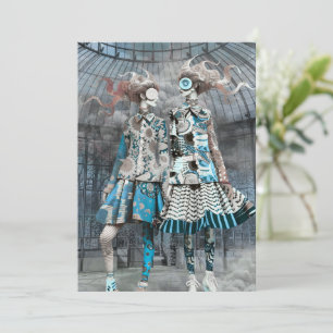 Quirky in Blue Lege Wenskaart Kaart