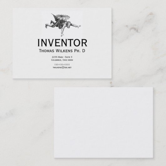 Quirky  Inventor Visitekaartje (Voorkant / Achterkant)