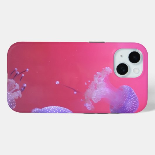 Quirky Jellyfish in the Pink Water Case-Mate iPhone Case (Achterkant (horizontaal))