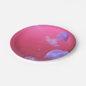 Quirky Jellyfish in the Pink Water Papieren Bordje (Gekanteld)