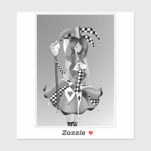 Quirky Jester en Poppenkoning sticker (Vel)