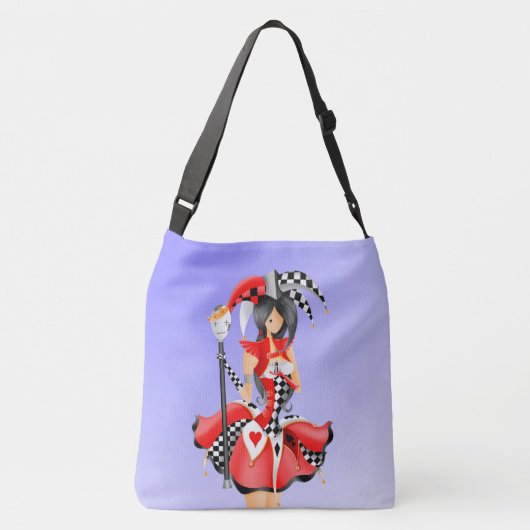 Quirky Jester en puppet king Crossbody Tas (Achterkant)