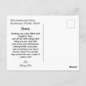 Quirky Jester en Puppet King Red Briefkaart (Achterkant)