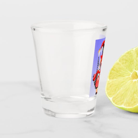 Quirky Jester en puppet king Shot Glas (Links)