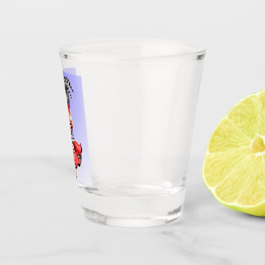 Quirky Jester en puppet king Shot Glas (Rechts)