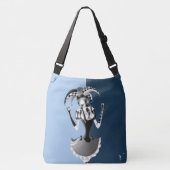 Quirky Jester Holding two Playing Cards  Crossbody Tas (Voorkant)