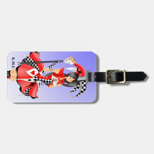 Quirky Jester & Puppet King Bagagelabel (Voorkant horizontaal)