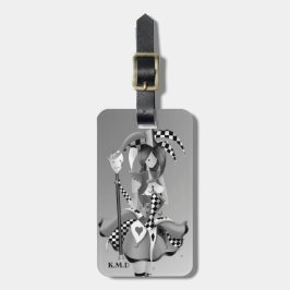 Quirky Jester & Puppet King Bagagelabel