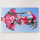 Quirky Jester & Puppet King Pink Puzzle Legpuzzel (Horizontaal)