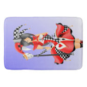 Quirky Jester & Puppet King Red Bath Mat (Voorkant)