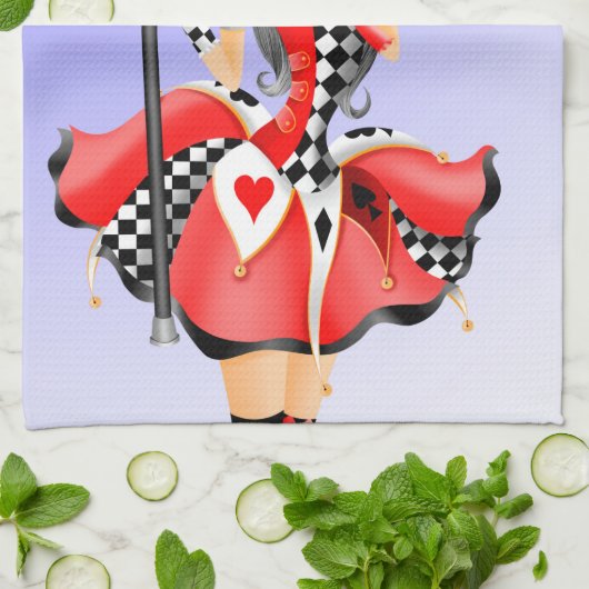 Quirky Jester & Puppet King Theedoek (Gevouwen)