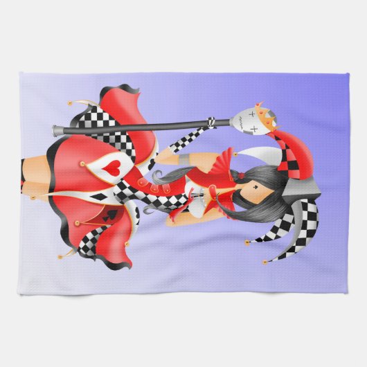 Quirky Jester & Puppet King Theedoek (Horizontaal)