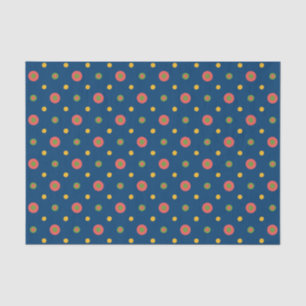 Quirky Jumbo Polka Dots on Navy Blue Tissue Paper Tissuepapier