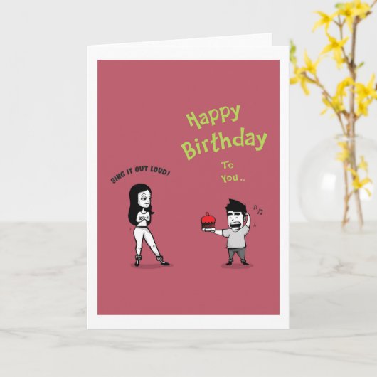 Quirky Kaart (Gele Bloem)