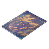 Quirky Kantoor | Paarse blauwe goudverf penseelstr Notitieboek (Linkerzijde)