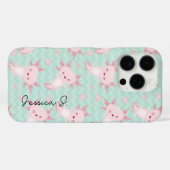 Quirky Kawaii Axolotl Pattern Case-Mate iPhone Case (Achterkant (horizontaal))