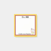 Quirky kawaii kat ijsgeluk post-it® notes (Voorkant)