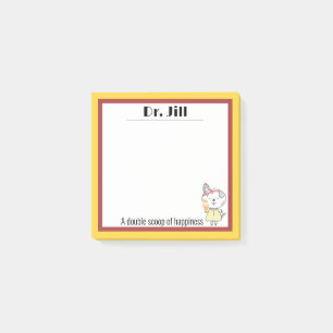 Quirky kawaii kat ijsgeluk post-it® notes