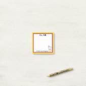 Quirky kawaii kat ijsgeluk post-it® notes (Op bureau)