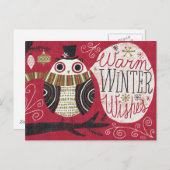 Quirky kerstboomkorren feestdagenkaart (Voorkant / Achterkant)