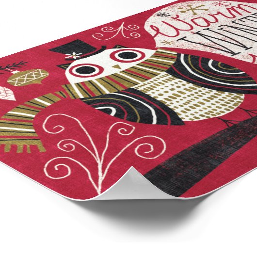 Quirky kerstboomkorren poster (Hoek)