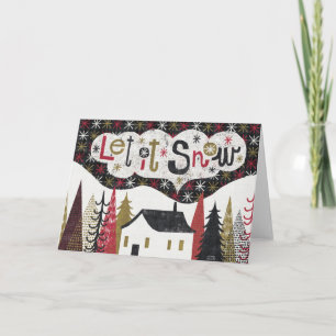 Quirky Kerstcabine Feestdagen Kaart