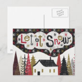 Quirky Kerstcabine Feestdagenkaart (Voorkant / Achterkant)