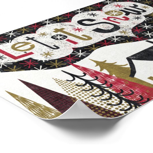 Quirky Kerstcabine Poster (Hoek)