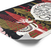 Quirky Kerstdeer Poster (Hoek)