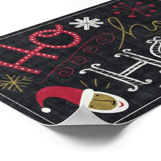 Quirky Kerstkerstkerstkerstkerstkerstkerstkerstker Poster (Hoek)