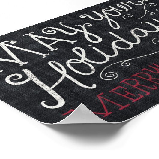 Quirky kerstsieraad en helderheid poster (Hoek)