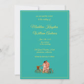 Quirky Kitschy Retro Photo Wedding Invitation Kaart (Voorkant)