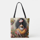 Quirky Lady-Tas Tote Bag (Achterkant)