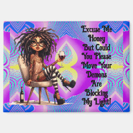 Quirky Lady Tattoos & Wijn Lichtmagneet Magneet