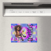 Quirky Lady Tattoos & Wijn Lichtmagneet Magneet (Insitu (Vaatwasser))