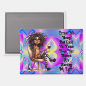 Quirky Lady Tattoos & Wijn Lichtmagneet Magneet (Voorkant / Achterkant)