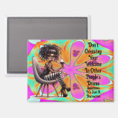 Quirky Lady Tattoos & Wijndrama Magnet (Voorkant / Achterkant)