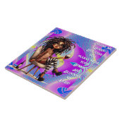 Quirky Lady Tattoos & Wijnverlichting Tegeltje (Zijkant)