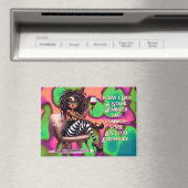Quirky Lady Tattoos & Wine Gezond verstand Magnet (Insitu (Vaatwasser))