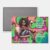 Quirky Lady Tattoos & Wine Gezond verstand Magnet (Voorkant / Achterkant)