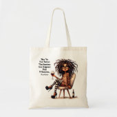 Quirky Lady Tattoos & Wine Judgement Canvas tas (Voorkant)